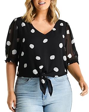 Estelle Plus Begin Again Tie Top