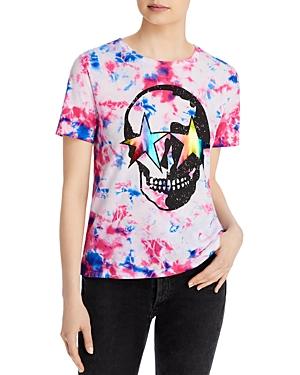 Chrldr Star Skull Tie Dye Graphic Tee