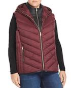 Marc New York Performance Plus Layered Front Hooded Puffer Vest
