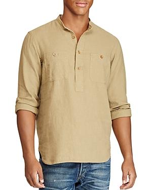 Polo Ralph Lauren Linen Cotton Utility Classic Fit Popover Shirt