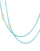 David Yurman Dy Bel Aire Chain Necklace In Turquoise Color With 14k Gold Accents