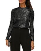 Whistles Sequinned Long Sleeve Top