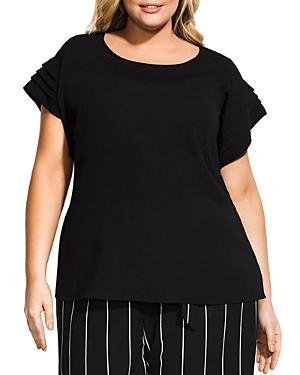 City Chic Plus Tiered-sleeve Top
