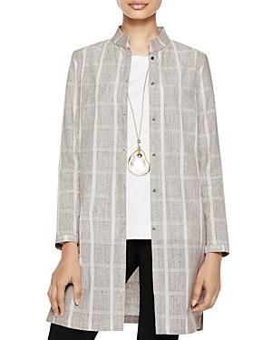 Misook Windowpane Cotton Topper