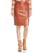 Mkt Studio Jamaya Cognac Leather Skirt