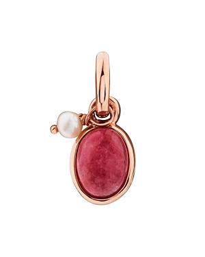 Tous 18k Rose Gold-plated Sterling Silver Rodochrosite & Glass Pearl Pendant
