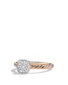 David Yurman Petite Pave Ring With Diamonds In Rose Gold