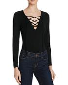 Little Black Bodysuit Eileen Lace-up Bodysuit - Compare At $58