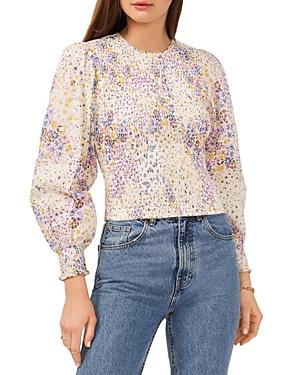 1.state Smocked Long Sleeve Blouse