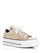 Converse Women's Chuck Taylor All Star Lift Glitter Platform Low Top Sneakers