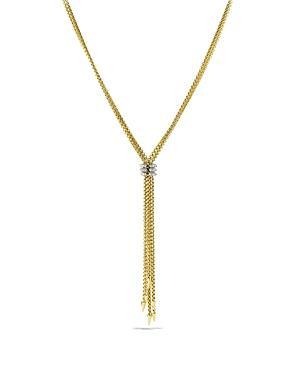 David Yurman Willow Tassel Necklace With Diamonds In Gold