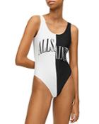 Allsaints Mia Split Saints One Piece Swimsuit