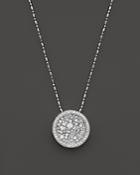 Diamond Mosaic Pendant Necklace In 14k White Gold, 1.45 Ct. T.w.