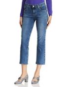 J Brand Selena Crop Bootcut Jeans In Polaris Destruct