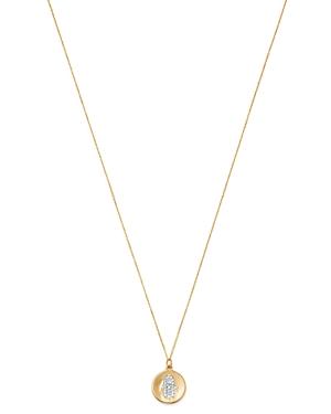 Kc Designs 14k Yellow Gold Diamond Hamsa Disc Necklace, 16