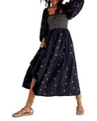 Free People Dahlia Embroidered Maxi Dress