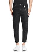 Helmut Lang Cropped Cargo New Tapered Fit Jeans In Black