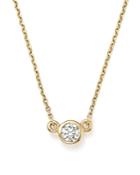 Diamond Bezel Pendant Necklace In 14k Yellow Gold, .25 Ct. T.w. - 100% Exclusive