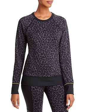 Aqua Cheetah Jacquard Crewneck Long Sleeve Tee - 100% Exclusive