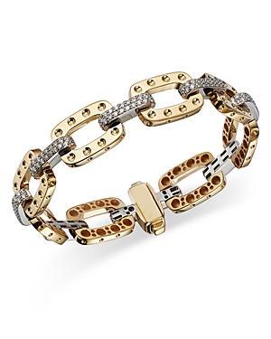 Roberto Coin 18k Yellow Gold Pois Moi Diamond Alternating Link Bracelet