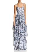 Fame And Partners The Catherine Tiered Floral Gown