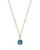 Bloomingdale's London Blue Topaz & Diamond Pendant Necklace In 14k Yellow Gold, 18 - 100% Exclusive