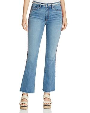 Tory Burch Amy Embroidered Skinny Flared Jeans