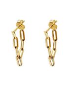Argento Vivo Paperclip Chain Drop Earrings In 14k Gold Plated