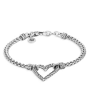 John Hardy Sterling Silver Classic Chain Adwoa Heart Small Chain Bracelet