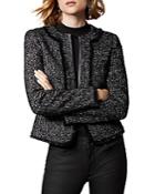 Karen Millen Ruffle-trim Tweed Jacket