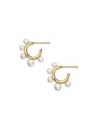 Ippolita 18k Yellow Gold Nova Cultured Freshwater Pearl Teeny Hoop Earrings