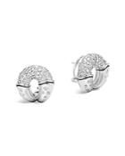 John Hardy Sterling Silver Bamboo Buddha Belly Earrings With Diamonds
