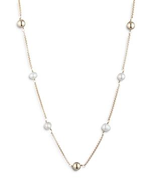 Lauren Ralph Lauren Cultured Freshwater Pearl And Bead Station Necklace, 16