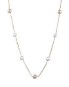 Lauren Ralph Lauren Cultured Freshwater Pearl And Bead Station Necklace, 16