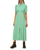 Whistles Scatter Bloom Zip Front Midi Dress