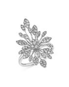 Bloomingdale's Diamond Statement Ring In 14k White Gold, 1.0 Ct. T.w. - 100% Exclusive