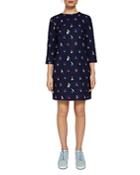 Ted Baker Colour By Numbers Wandle Fly Fish Dress