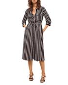 Gerard Darel Simona Striped Midi Shirt Dress