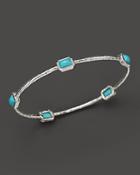 Ippolita Rock Candy Sterling Silver 5-stone Bangle In Turquoise