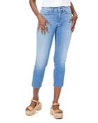 Nydj Marilyn Raw-hem Cropped Ankle Jeans In Capitola