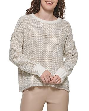 Dkny Metallic Plaid Sweater