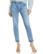 Ag Isabelle High-rise Cropped Straight-leg Jeans In 22 Years Blue Solstice