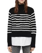 Allsaints Mari Striped Layered-look Sweater
