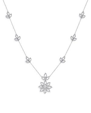 Bloomingdale's Diamond Flower Statement Necklace In 14k White Gold, 1.50 Ct. T.w. - 100% Exclusive
