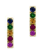 Bloomingdale's Rainbow Sapphire Stud Earrings In 14k Yellow Gold - 100% Exclusive