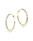 Aerodiamonds 18k Yellow Gold Camille 10-stone Diamond Hoop Earrings