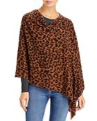 C By Bloomingdale's Leopard Print Cashmere Poncho - 100% Exclusive