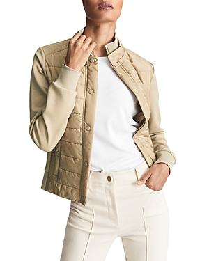 Reiss Jada Mixed Media Jacket