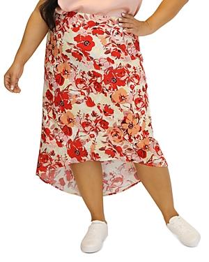 Maree Pour Toi Plus Floral High/low Skirt