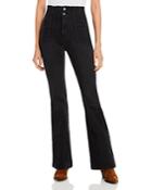 Free People Jayde Flare Jeans In Onyx